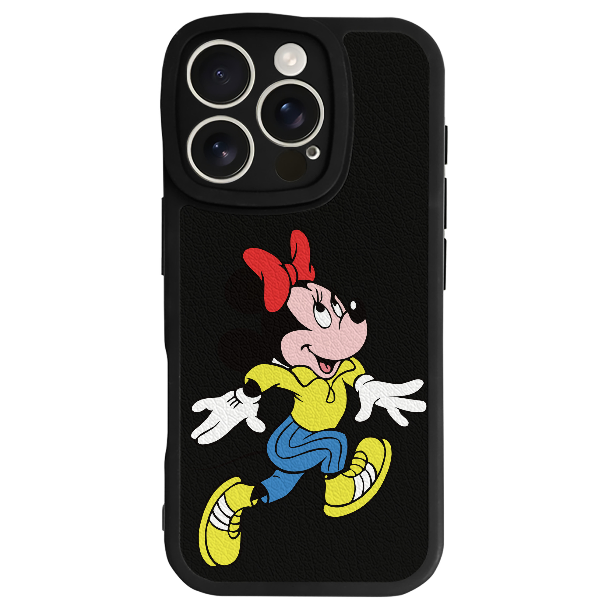 （画像用） ミッキーマウス Mickey Mouse 【iPhone 16シリーズ対応】シリコンスマホケース（レザー調） 材質：シリコン
